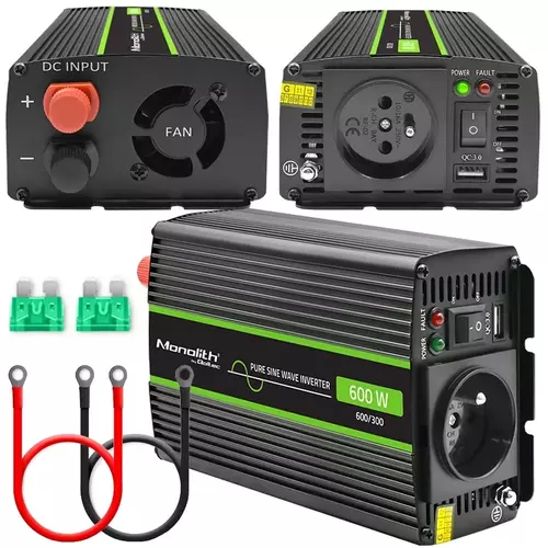 Idealna energia gdziekolwiek jesteś - przetwornica napięcia Monolith Qoltec 12V/230V