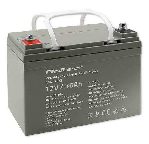 Recenzja Akumulatora AGM Qoltec 12V 36Ah max. 540A