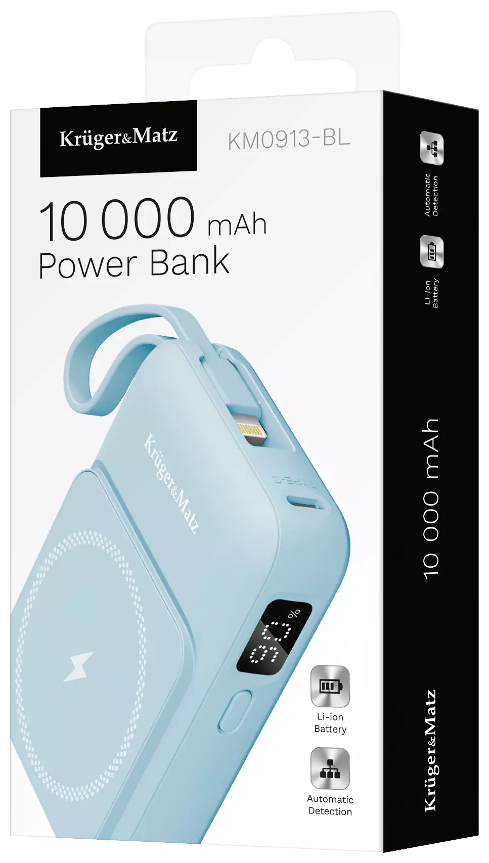 Energetyczny kompan podróży: recenzja powerbanku Kruger&Matz KM0913 z ładowaniem bezprzewodowym i wielozłączowym