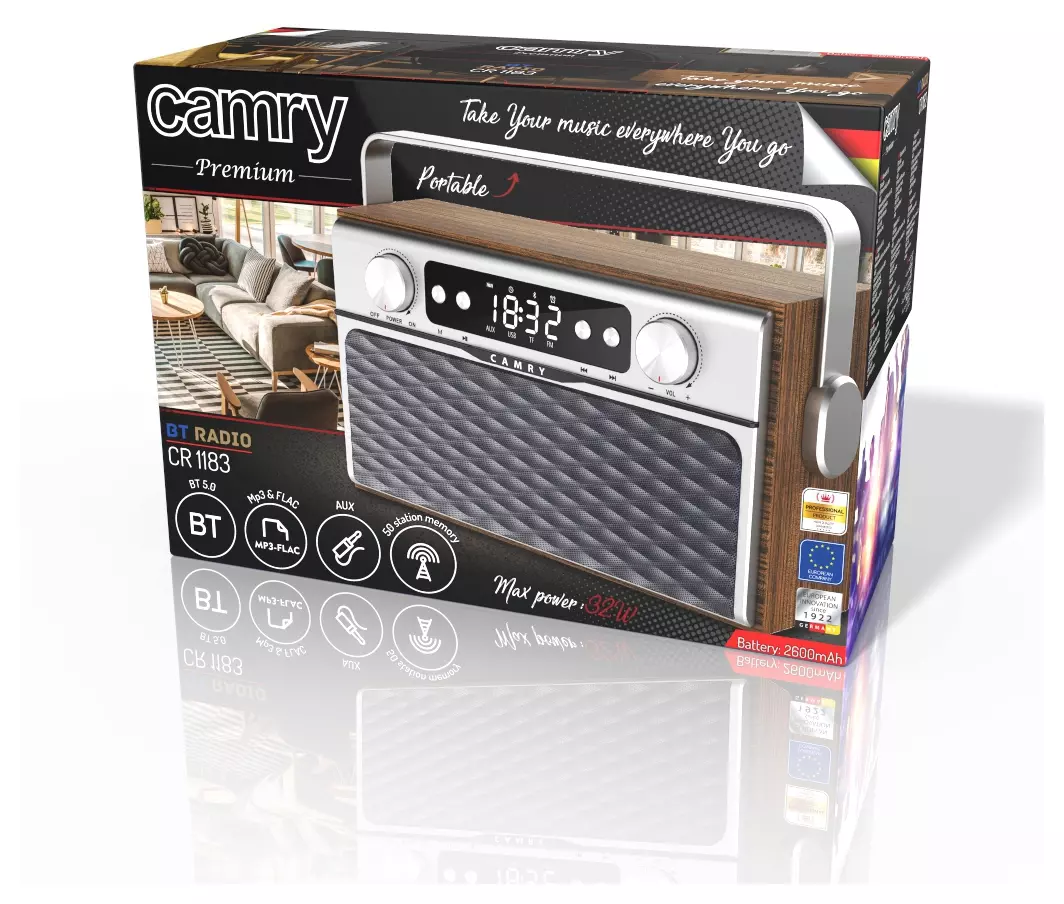 Radio Camry CR 1183 - elegancja i technologia w jednym, doskonały wybór dla miłośników muzyki